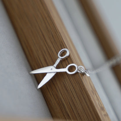 Sterling Silver Scissors Charm Pendant Craft Hairdresser Salon Barber Gift III - sugarkittenlondon