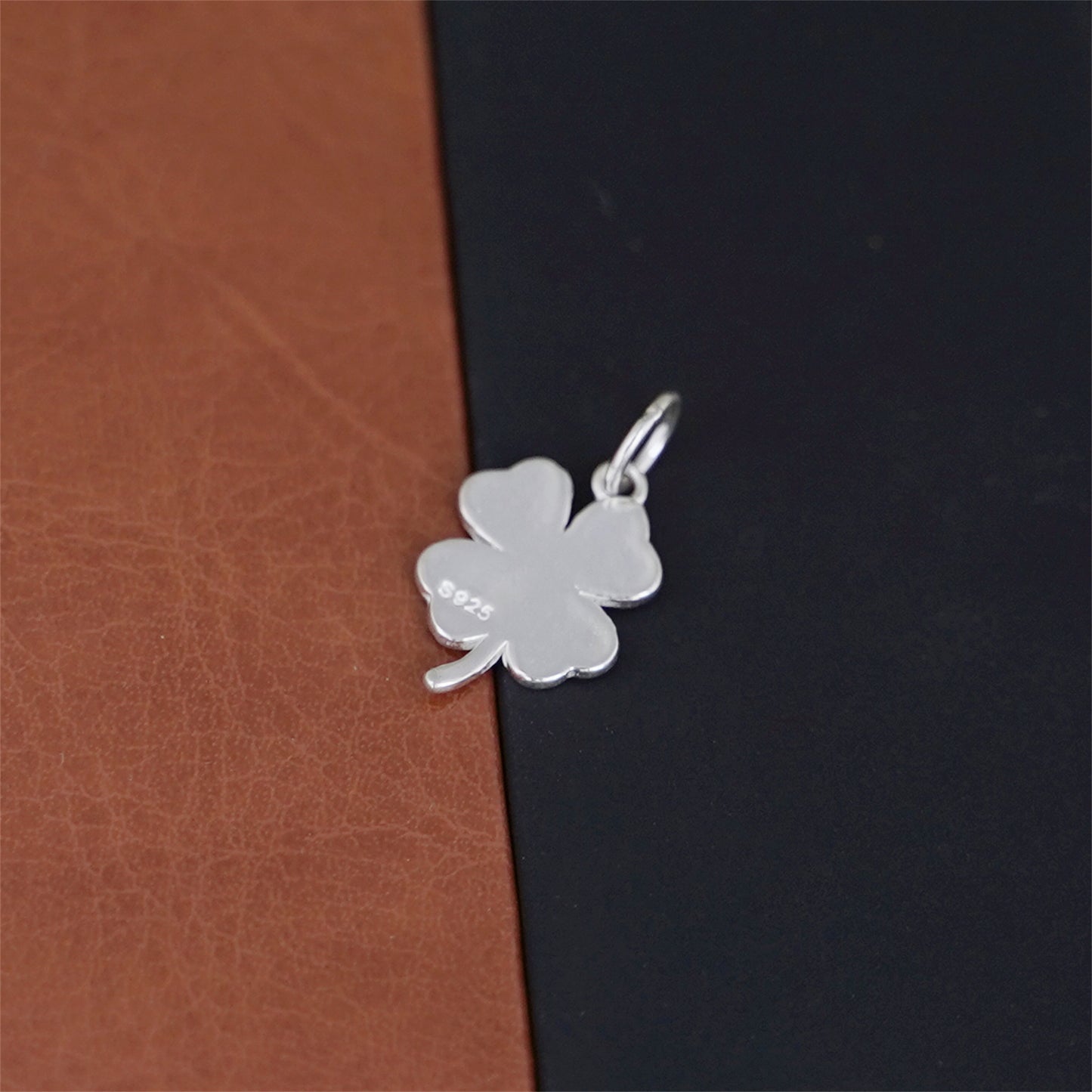 Sterling Silver Clover Pendant with Faith, Hope, Love, and Luck - sugarkittenlondon