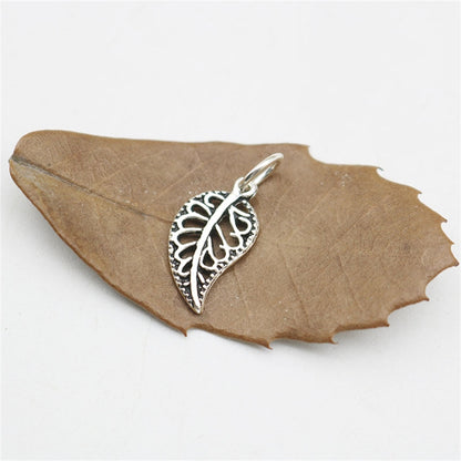 Sterling Silver Filigree Tree Leaf  Pendant Charm for Necklace Bracelet - sugarkittenlondon