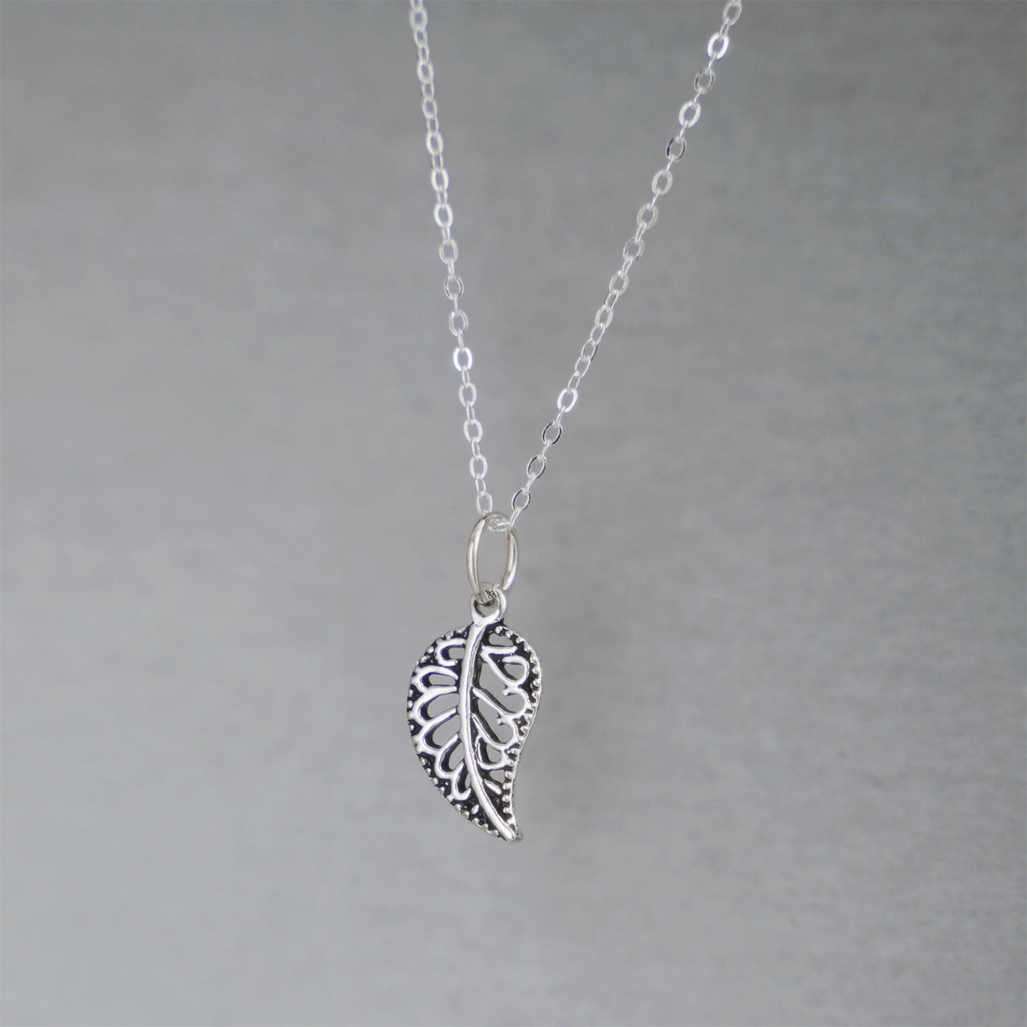 Sterling Silver Filigree Tree Leaf  Pendant Charm for Necklace Bracelet - sugarkittenlondon