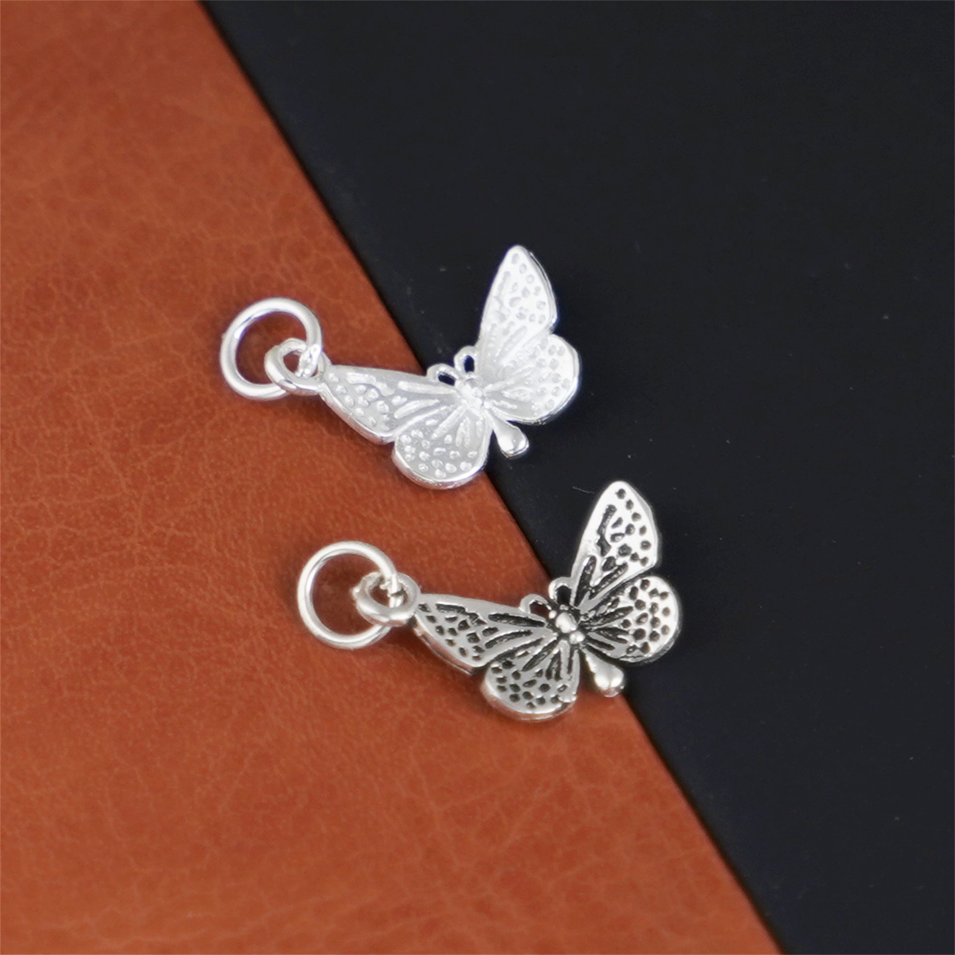 Sterling Silver Butterfly Pendant Charm for Necklace Bracelet - sugarkittenlondon
