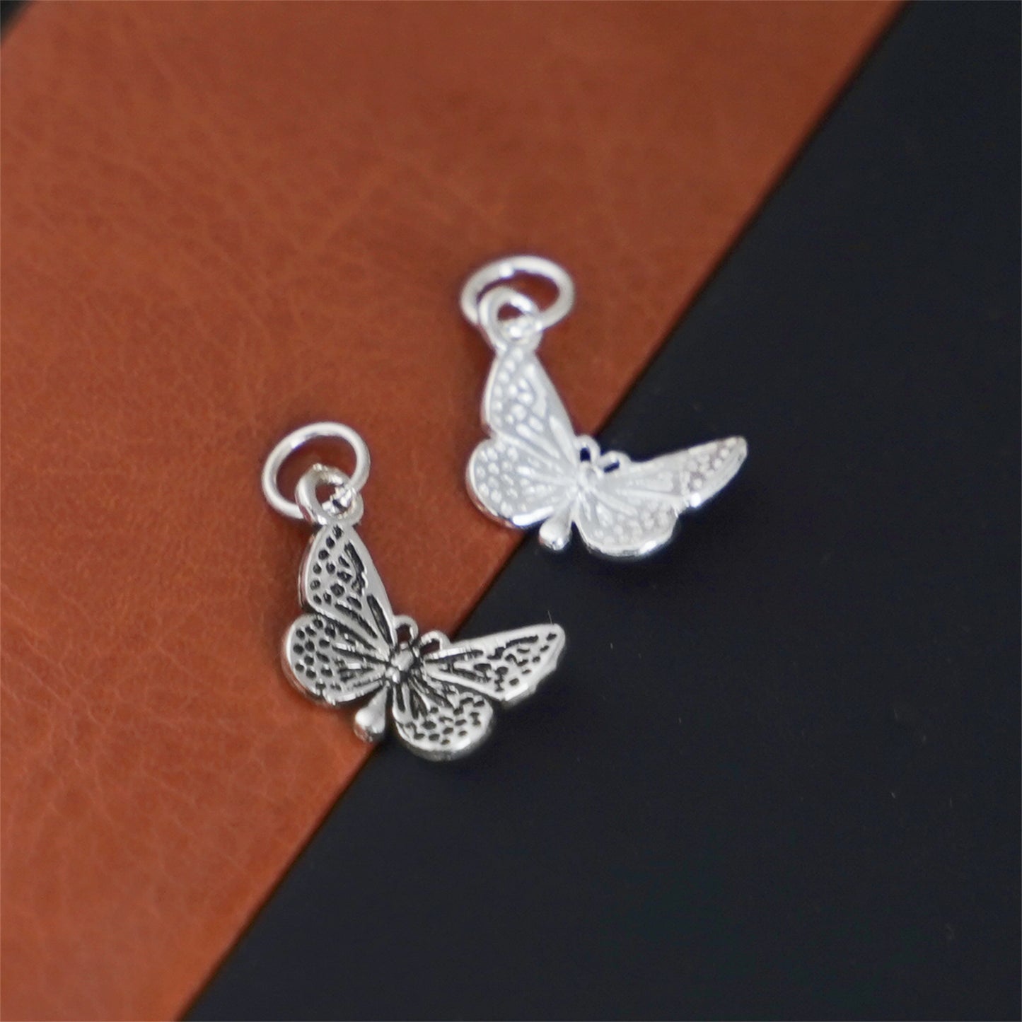 Sterling Silver Butterfly Pendant Charm for Necklace Bracelet - sugarkittenlondon