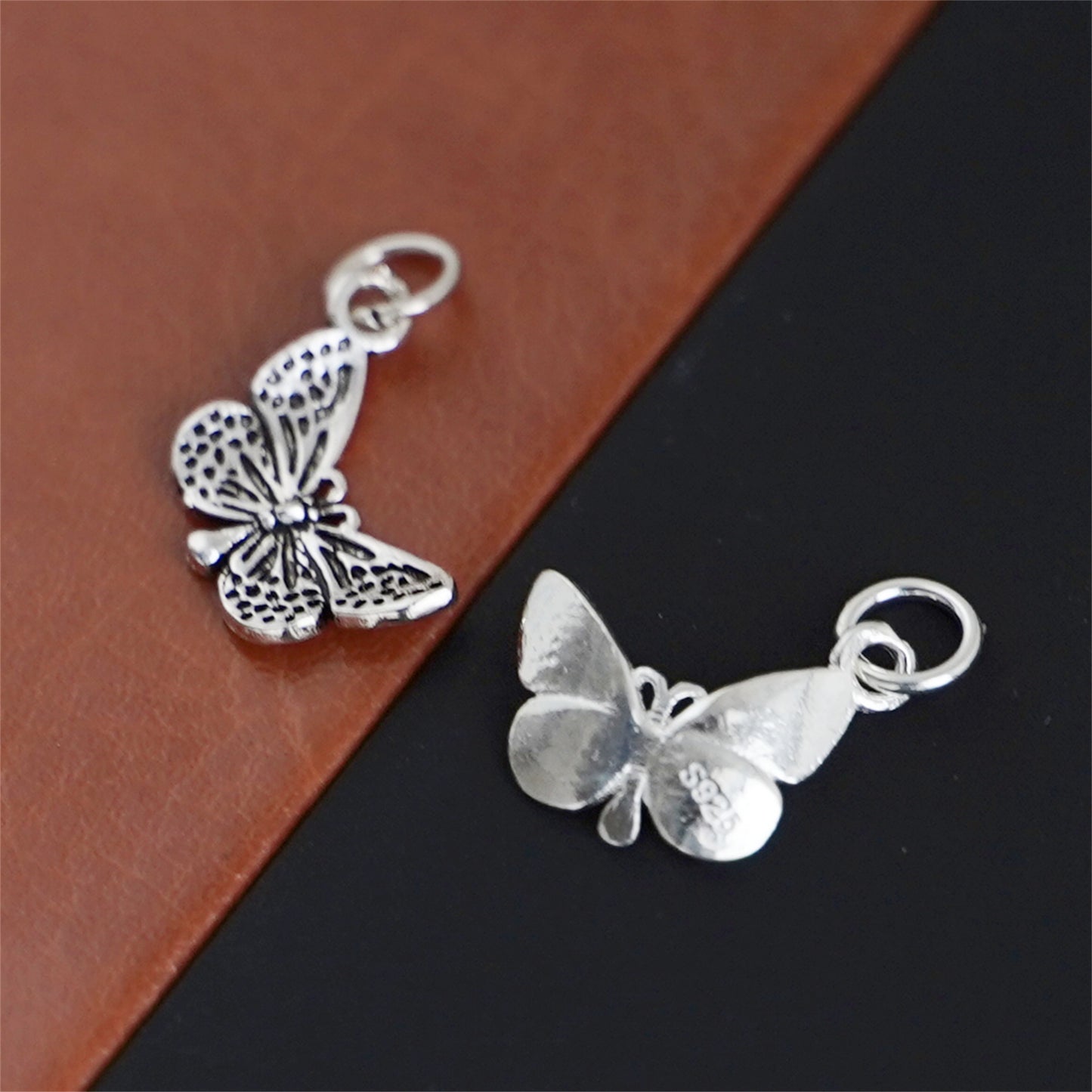 Sterling Silver Butterfly Pendant Charm for Necklace Bracelet - sugarkittenlondon