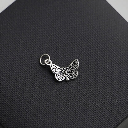 Sterling Silver Butterfly Pendant Charm for Necklace Bracelet - sugarkittenlondon