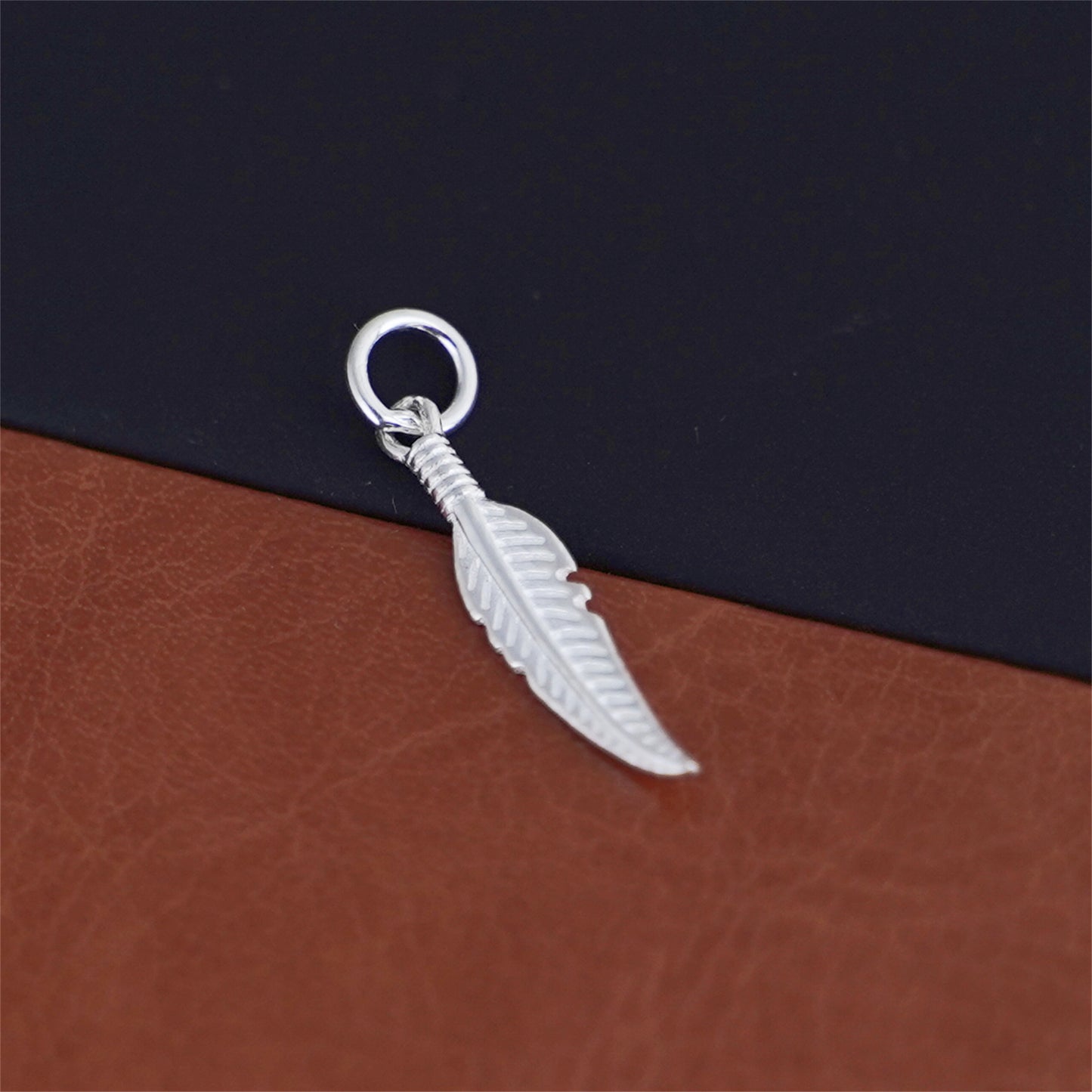 925 Sterling Silver Feather Angel Wing Charm Pendant for Necklace Bracelet Earrings - sugarkittenlondon