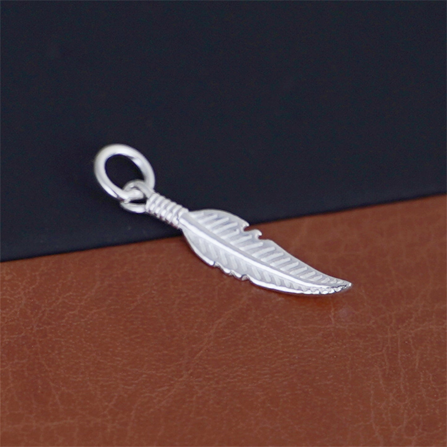 925 Sterling Silver Feather Angel Wing Charm Pendant for Necklace Bracelet Earrings - sugarkittenlondon