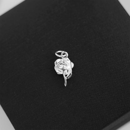 Sterling Silver 3D Rose M Heart M Love Mum Necklace Bracelet Pendant - sugarkittenlondon