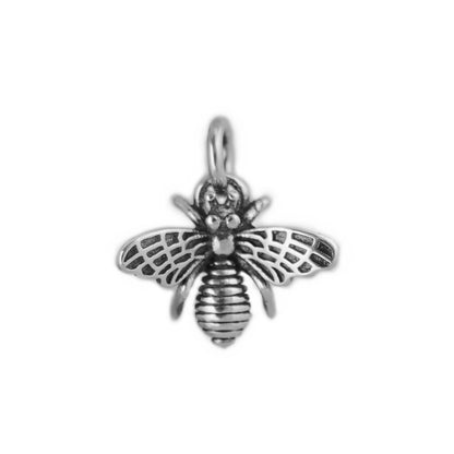 Sterling Silver 3D Bumble Bee Necklace Bracelet Charm Pendant A - sugarkittenlondon