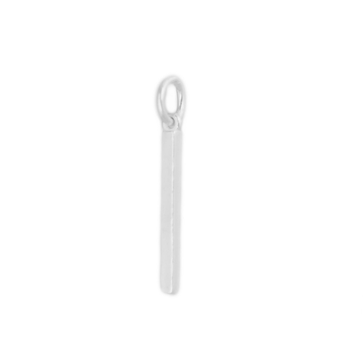 Sterling Silver Geometry Simple Hanging Vertical Line Bar Pendant - sugarkittenlondon