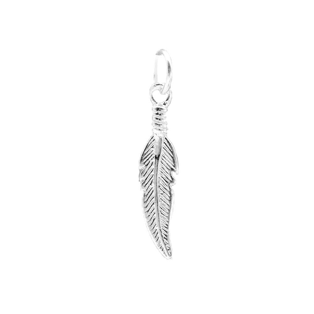 925 Sterling Silver Feather Angel Wing Charm Pendant for Necklace Bracelet Earrings - sugarkittenlondon