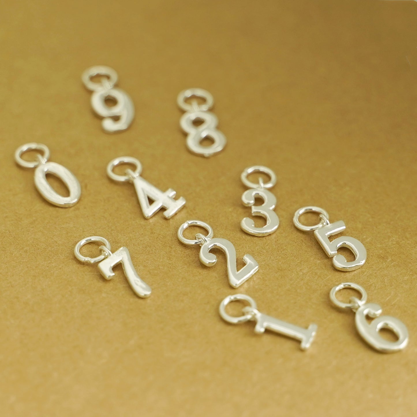 Sterling Silver Number Charms (0-9) DIY Age Birthday Gift Pendant - sugarkittenlondon