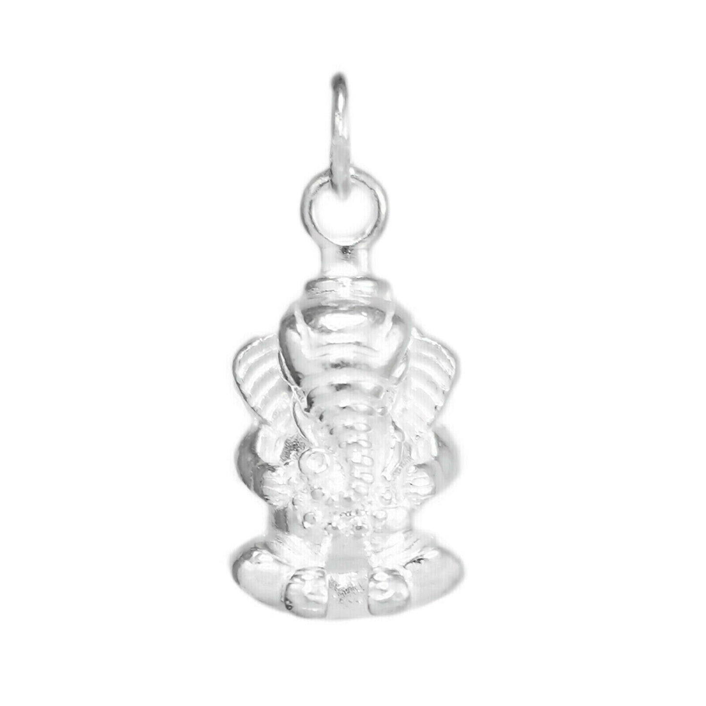Sterling Silver 3D Ganesh Ganesha Elephant Hindu God Pendant Charm - sugarkittenlondon