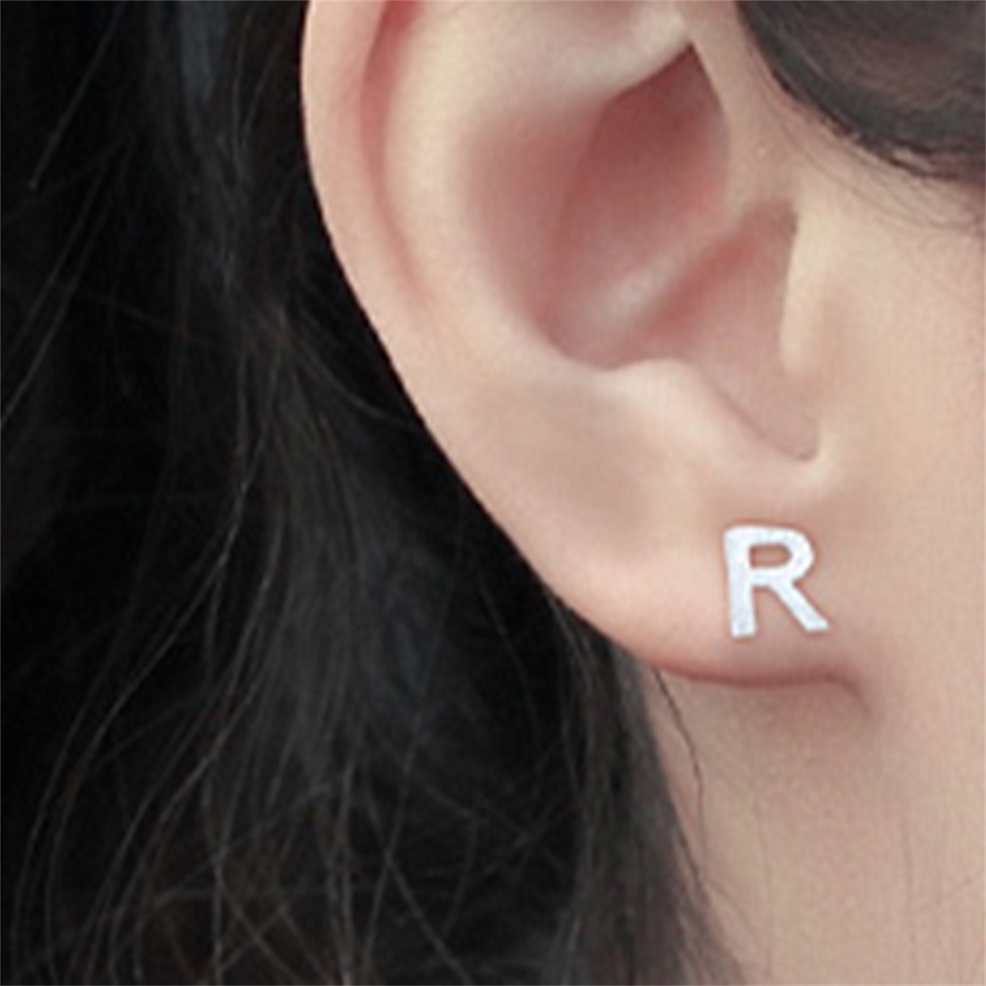 Buy A to I Sterling Silver Alphabet Letter Initial Ear Stud Earring UK for  Girl Boy Name A B C D E F G H I Online in India - Etsy