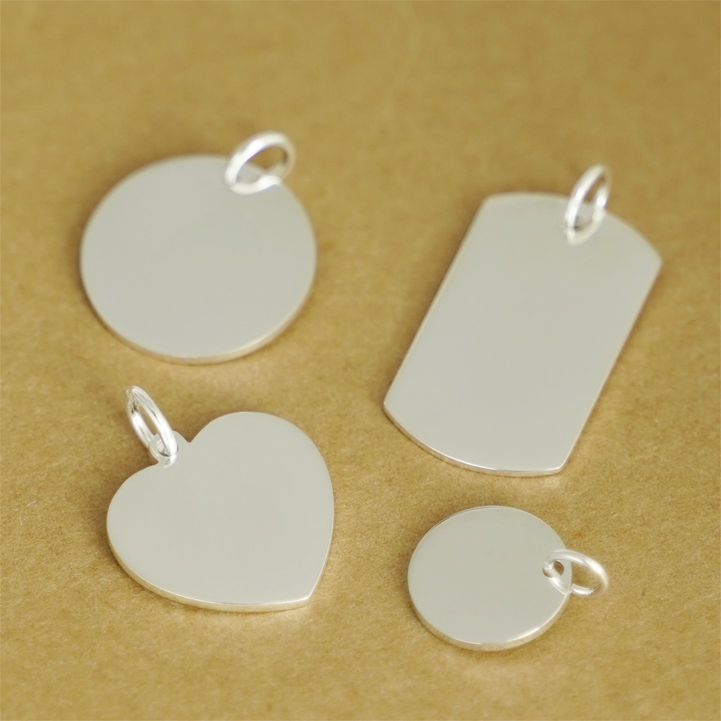 22mm Sterling Silver Plain Polished Heart Charm Pendant - sugarkittenlondon