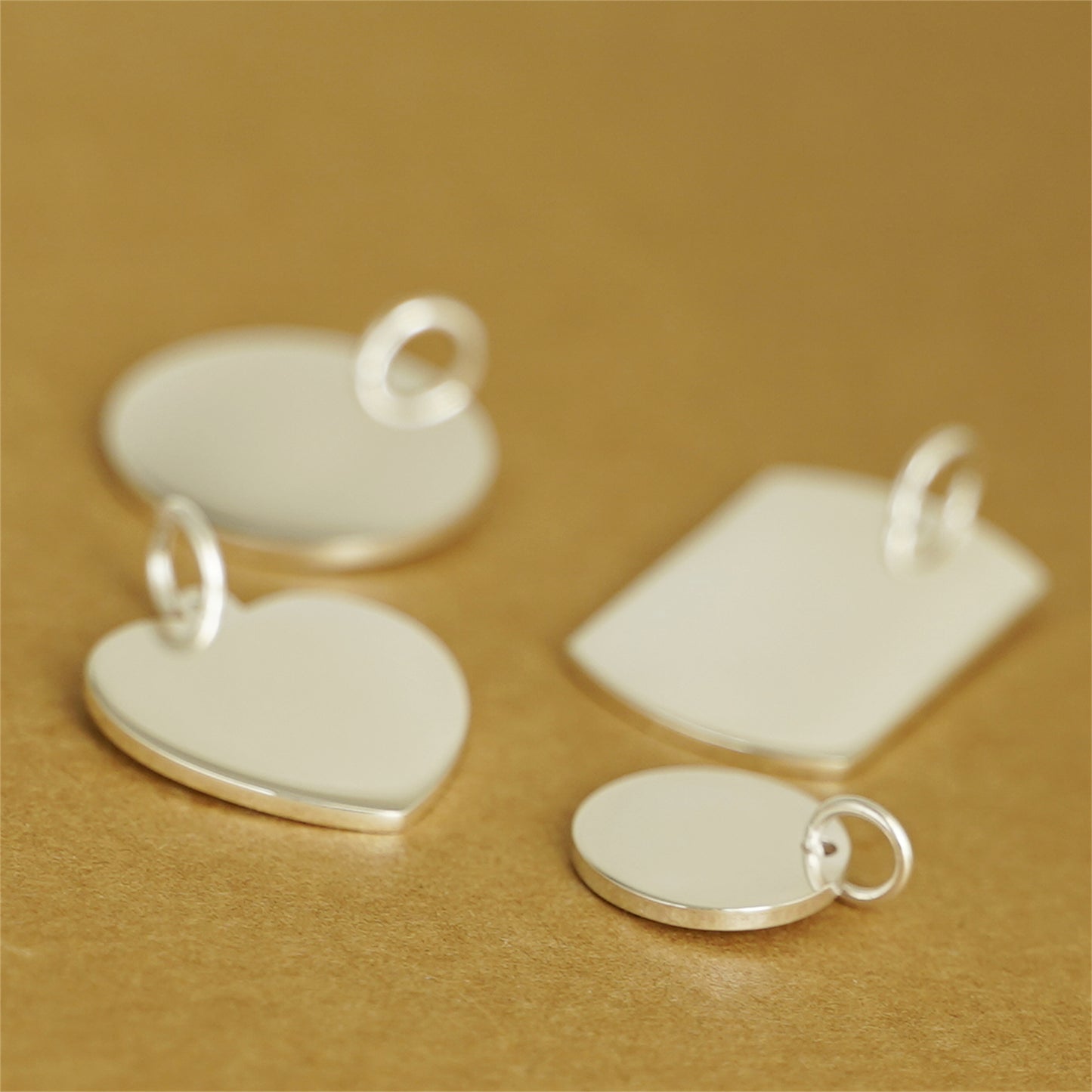 22mm Sterling Silver Plain Polished Heart Charm Pendant - sugarkittenlondon